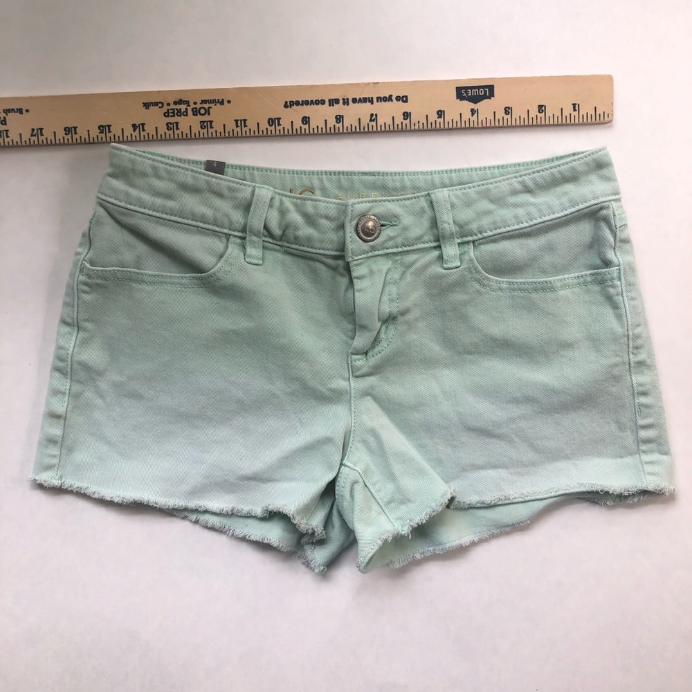 LC Lauren Conrad mint cutoff shorts